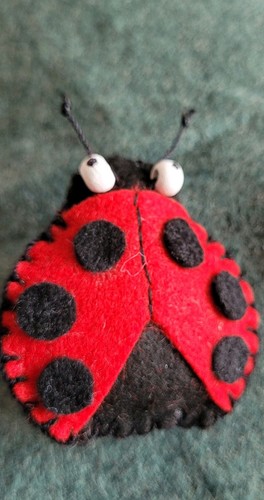 Handmade felt little ladybird - felt,