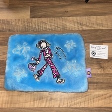 Groovy Chick Bang on the Door  blue vintage zip up bag / wallet 2003 Santoro