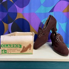 Vintage 1940s Brown Suede