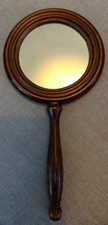 Vintage Wooden Handheld Mirror