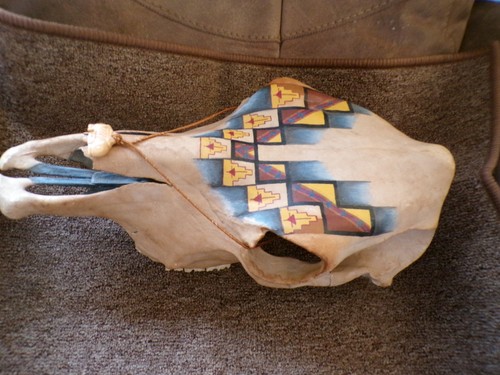 Authentic hand painted - hand, cow
