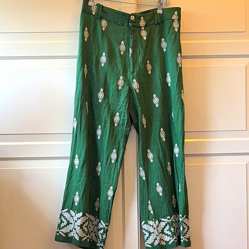 Zara women green - green, linen