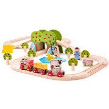 Bigjigs Rail Wooden Farm Train