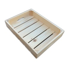 Wooden Crate 40x30x7cm Made of Natural Wood for Fruits or Vegetables