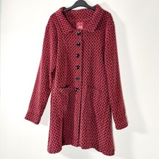 Out of Xile Coat / Jacket, Red / Black, Size 4, Pockets, Long Sleeves