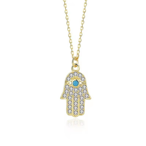 Hamsa hand necklace 925 - hamsa,