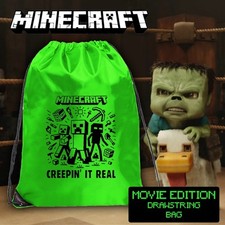 Minecraft Movie Drawstring Bag