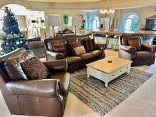 real leather sofa 3 seater