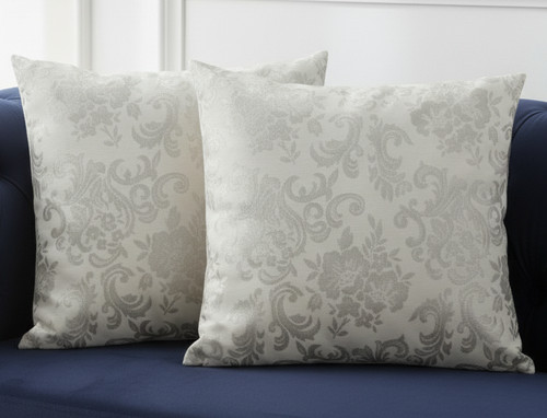 Cream flock cushion covers - cream, set