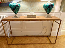 Ex Showhome Porta Romana Giacometti Console Table Gold Leaf & Shagreen rrp £5664