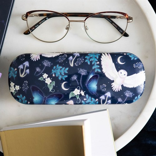 Night flight owl print glasses - night,