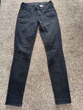 LEVI'S Bold Curve Jeans Black Denim Slim Skinny Womens W27 L32 VGC