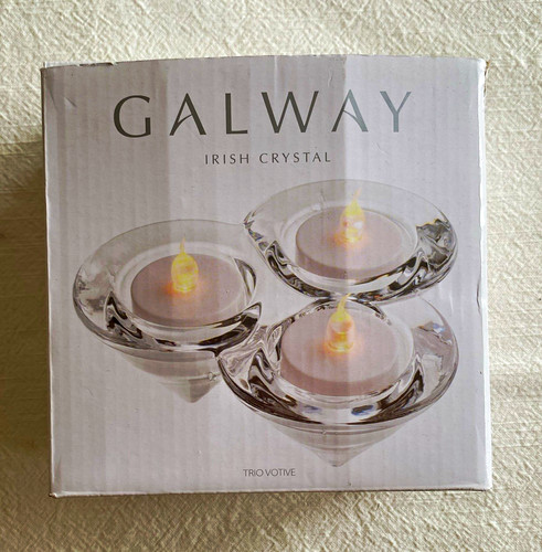 Galway votive clear crystal - galway,