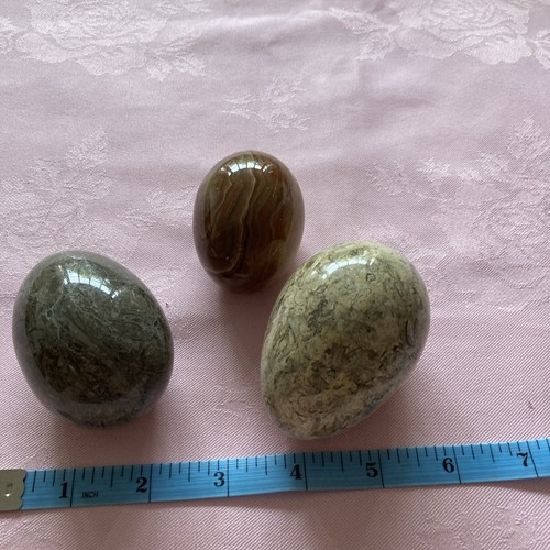 Marble stone eggs - ,, three