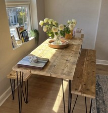 Reclaimed wood dining table
