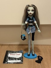Monster High Frankie Stein Schools Out Doll With Bag, Laptop, Diary And Stand