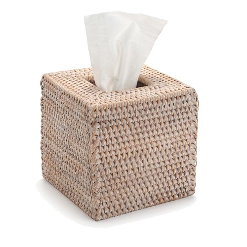 Rattan tissue box - rattan,