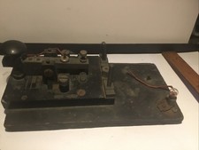Vintage Admiralty Morse Code Key Patt No 7681 5 3/4" Long By 3 1/2" Wide Base 9"