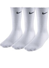 NIKE SOCKS - NIKE EVERYDAY COTTON CUSHIONED 3PACK UNISEX SIZE (L) 8-11 - WHITE