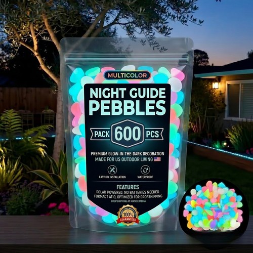 600pcs glow garden stones - garden,