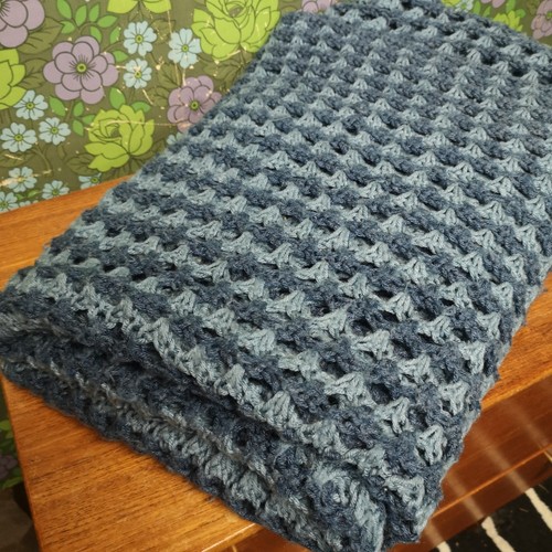 Long blue stripy knitted - long,