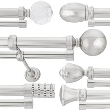 Inox Double Metal Curtain Pole
