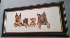 Framed Print German Shepherds With Puppies