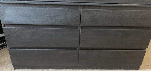 Ikea kullen black drawer - black,