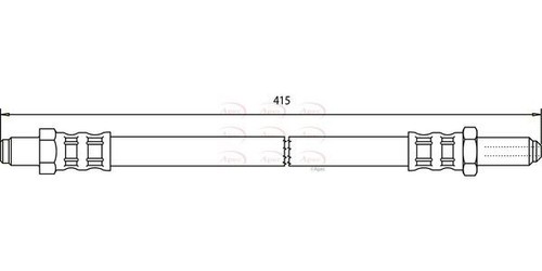 Apec front brake hose - front, for