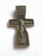 Byzantine brass cross crucifix - cross,