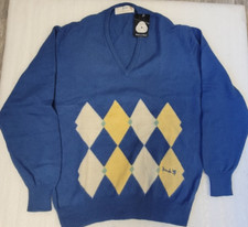 Vintage Pringle Sports Golf Jumper Pure New Wool Sweater Size 46" (286)