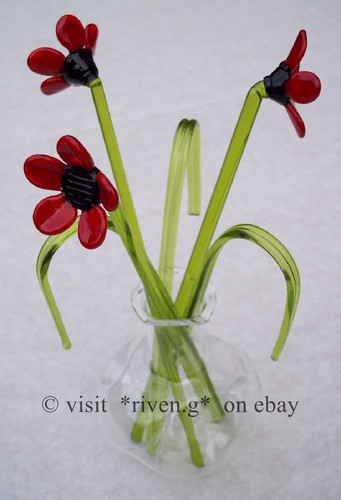 Poppies glass ornament - glass,