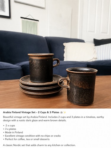 Arabia finland ruska vintage - arabia,