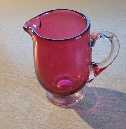 Cranberry glass jug - cranberry,