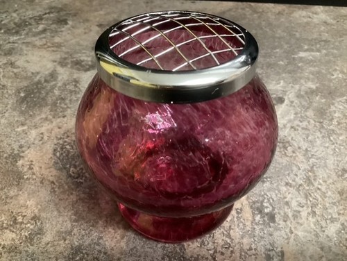 Vintage crackle glass rose - crackle,