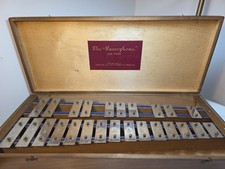 Antique / Vintage Xylophone Pascophone Rare In Wooden Box James Pass & Co