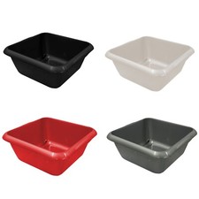 7 Litre Square Washing Up Bowl Plastic Kitchen Basin Sink Dish Cutlery Tidy