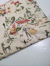 Michael Miller Fabric Retro Couple 1950s Paris France Kitschy OOP FAT QUARTER 
