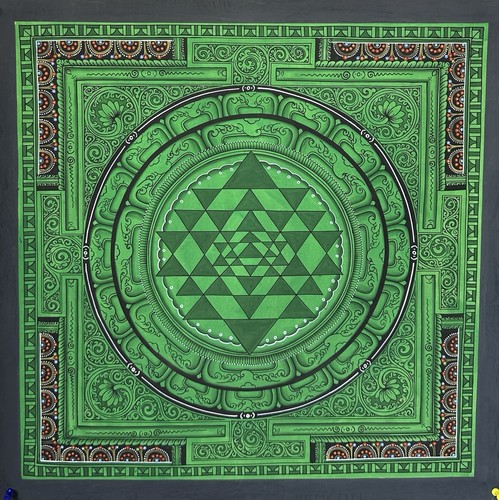 Sri yantra mandala thangka - sri,
