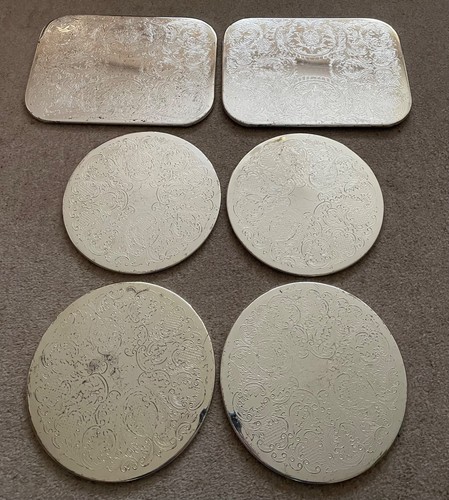 Vintage etched silver plated - etched,