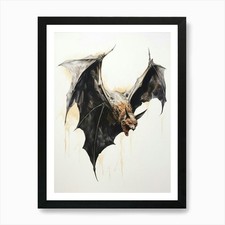 Flying fox bat - flying,
