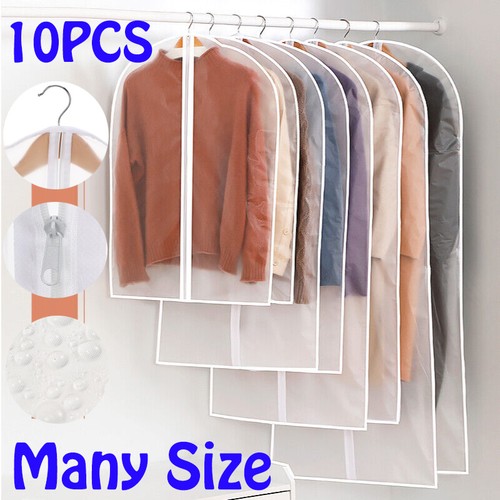 10pcs clear polythene garment - clear,