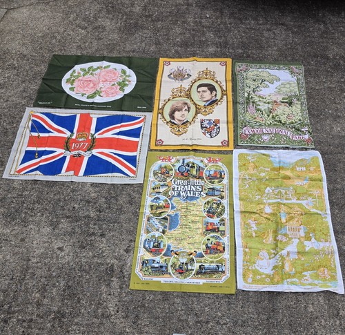 Vintage tea towel - bundle, x6