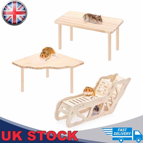3pcs natural wooden hamster - natural,