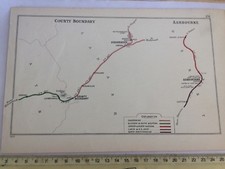 THORPE CLOUD ASHBOURNE CLIFTON DARVEL RYELAND STRATHAVEN LANARK RAILWAY MAP 1907