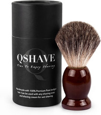 100% Best Original Pure Badger Hair Shaving Brush Handmade. Real Wood Base. Perf
