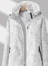 Ladies Printed Waterproof Rain Jacket. Size UK 12.  