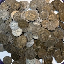 6 x 1912 H King George V bronze One Penny Coins Ralph Heaton Mint Birmingham