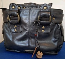 Hidesign lovely butter soft black leather bag vgc