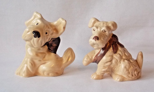 Sylvac pottery terrier dogs - pottery,